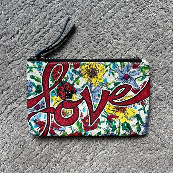 Brighton Ladybug Love Flower Scribble Pouch - Picture 1 of 9